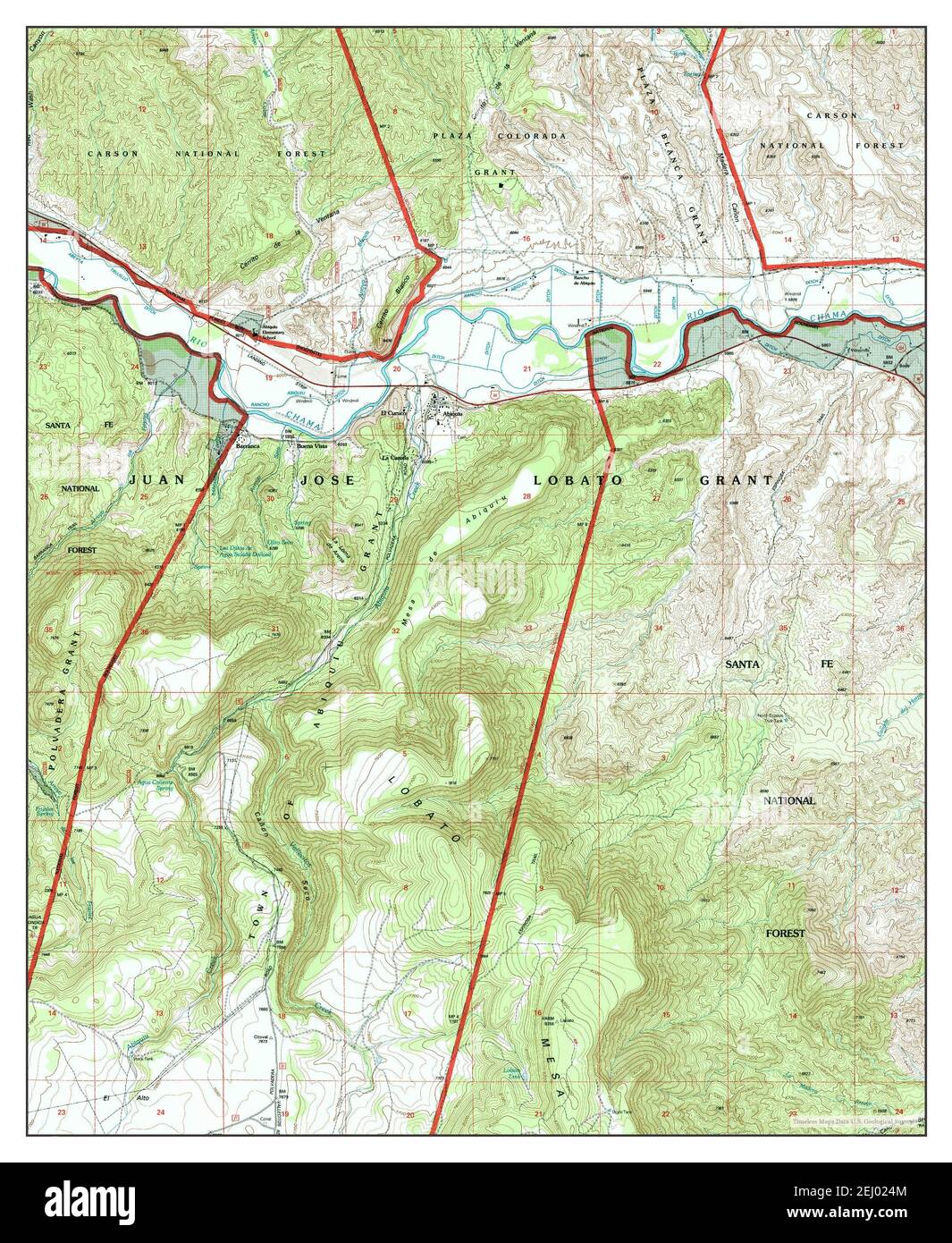 Abiquiu, New Mexico, map 1995, 124000, United States of America by