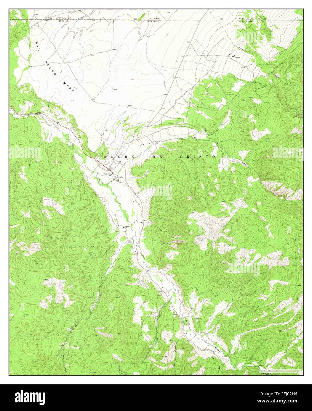 Amalia, New Mexico, map 1963, 124000, United States of America by