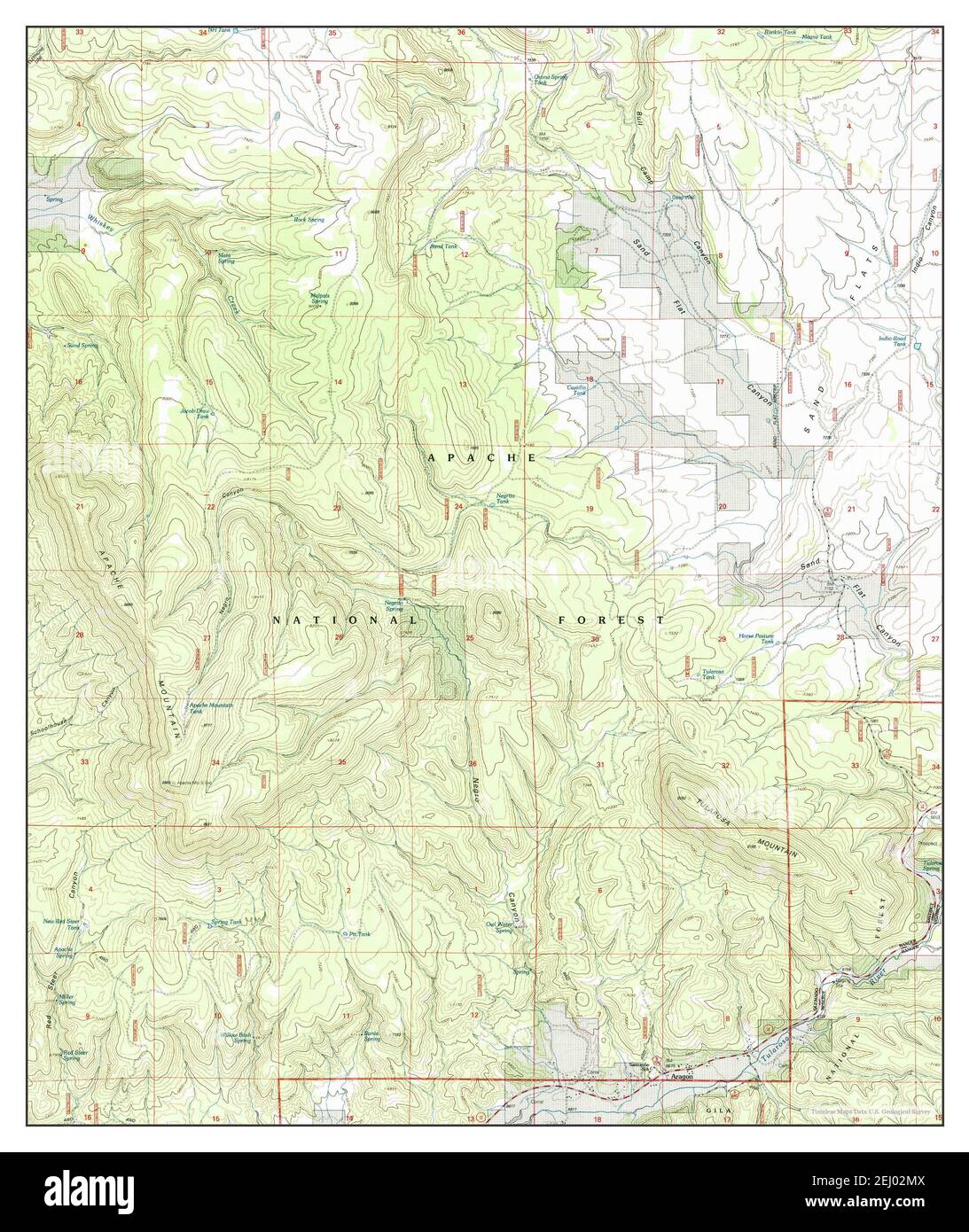 Us Geological Survey Elevation Map Aragon, New Mexico, Map 1999, 1:24000, United States Of America By Timeless  Maps, Data U.s. Geological Survey Stock Photo - Alamy