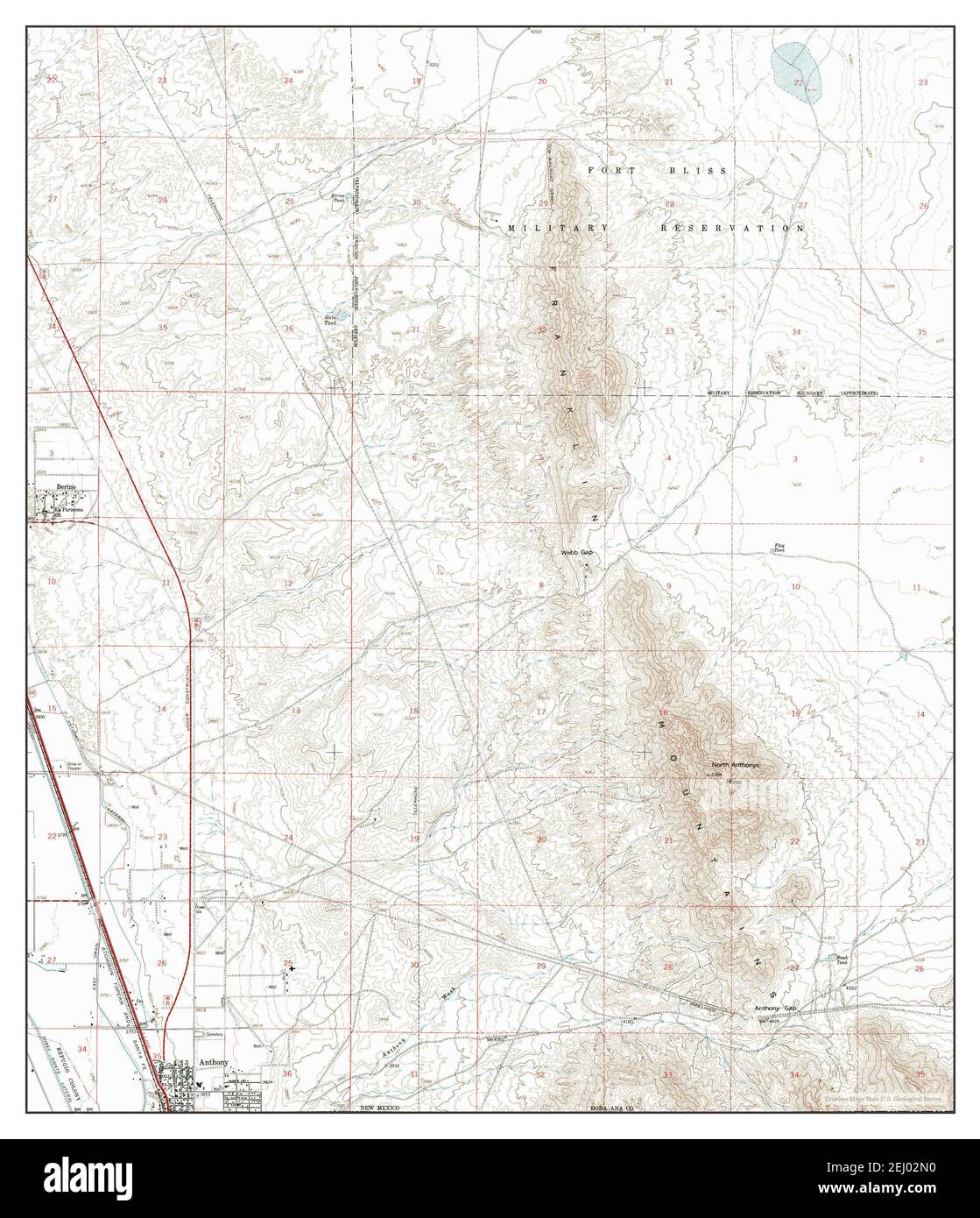 Anthony new mexico map Cut Out Stock Images & Pictures Alamy