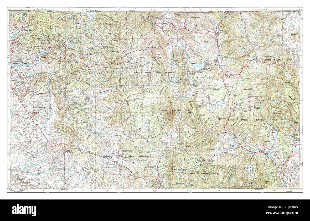 Aztec, New Mexico, map 1954, 1250000, United States of America by