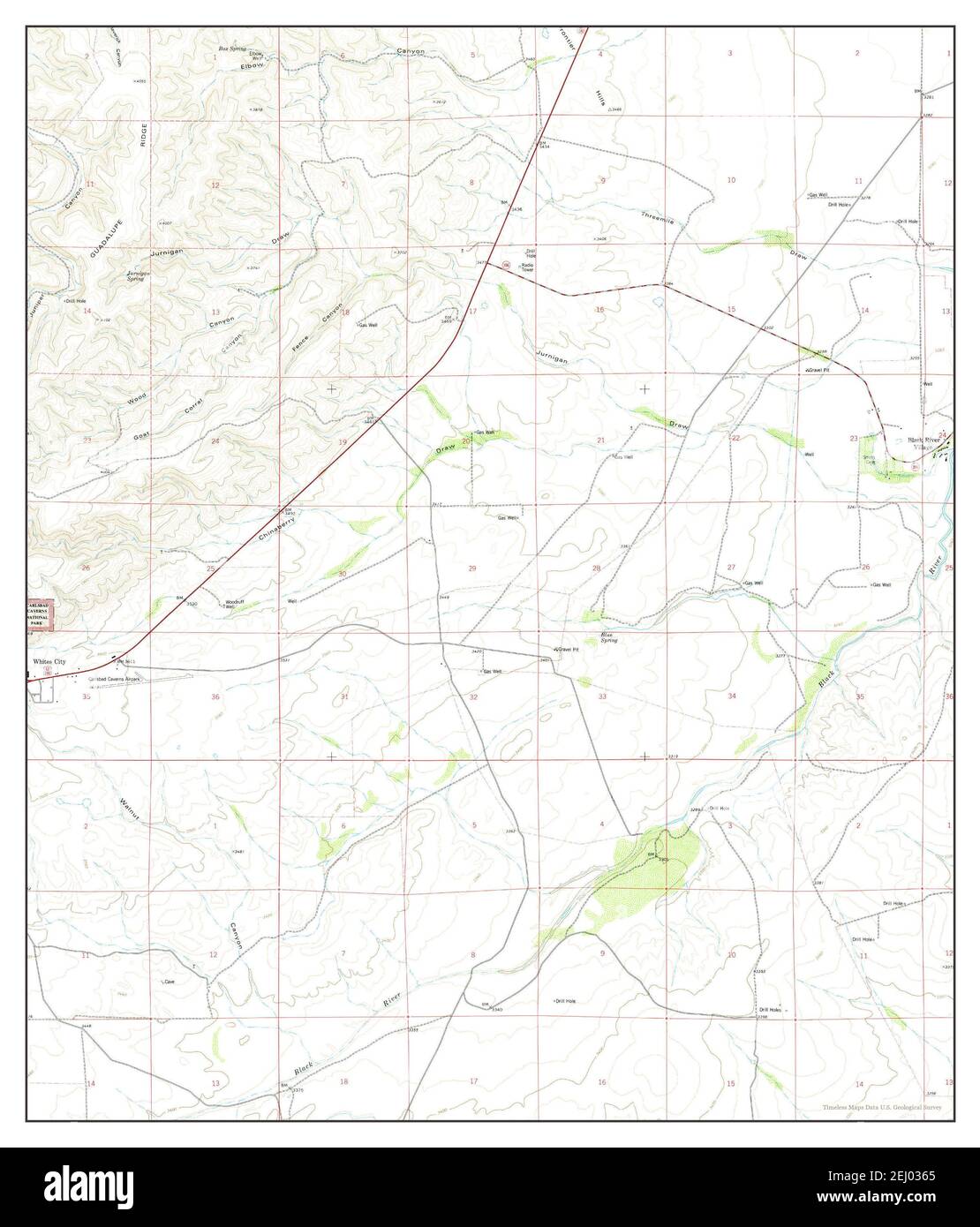 Black River Village, New Mexico, map 1979, 124000, United States of
