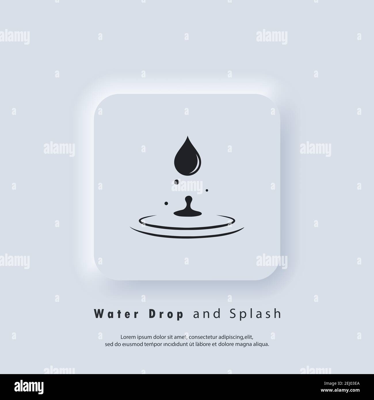 Water drop and splash. Splash water icon. Vector EPS 10. UI icon ...