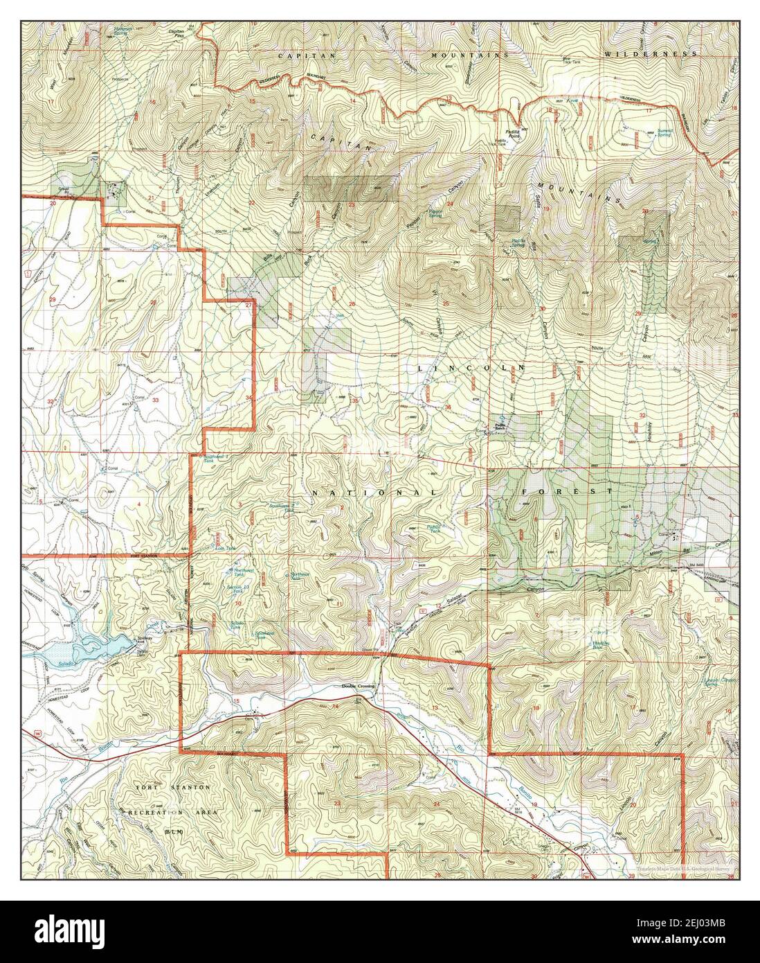 Capitan Pass, New Mexico, map 2004, 124000, United States of America