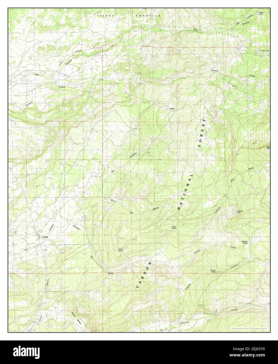 Cebolla, New Mexico, map 1983, 124000, United States of America by