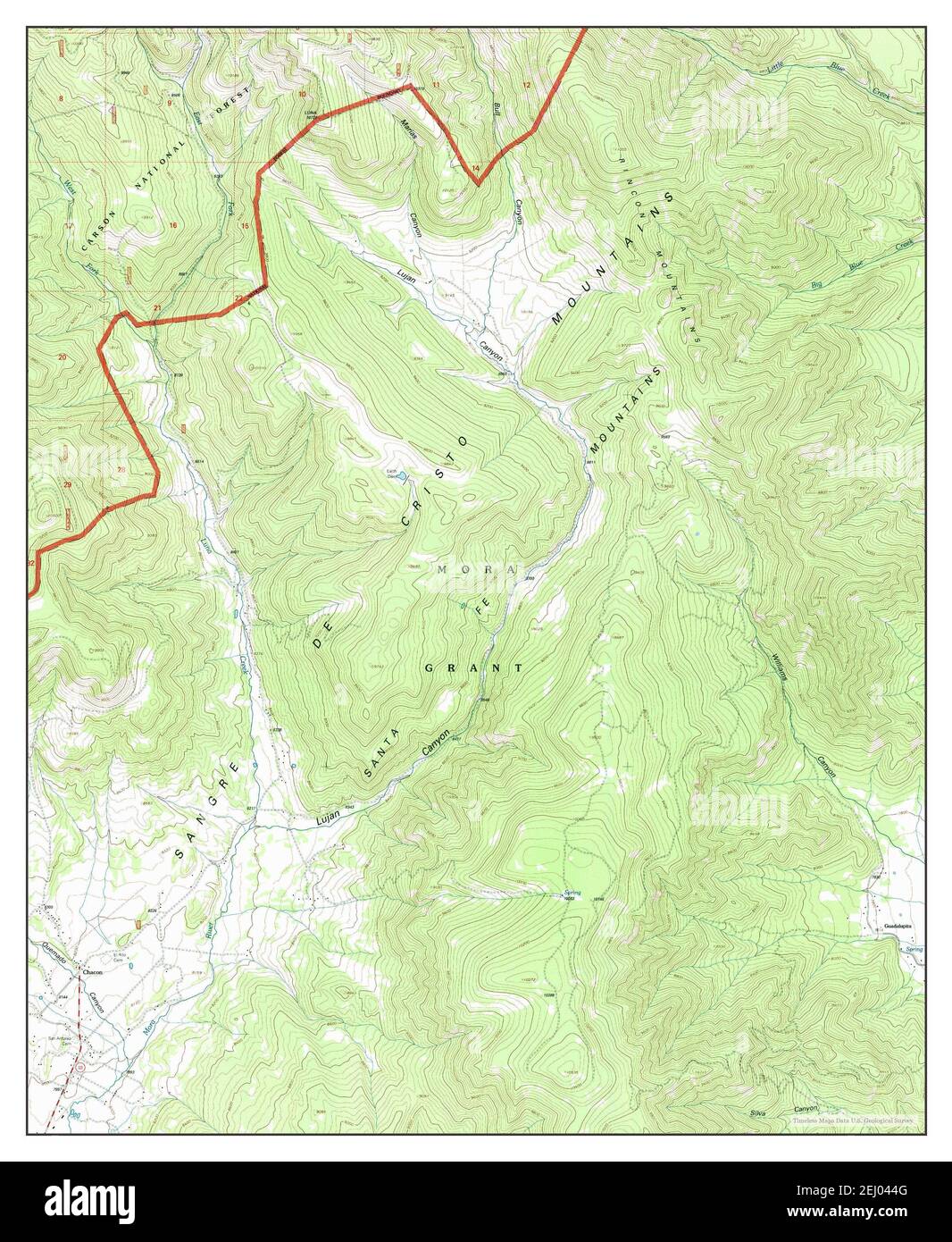 Chacon, New Mexico, map 1995, 124000, United States of America by
