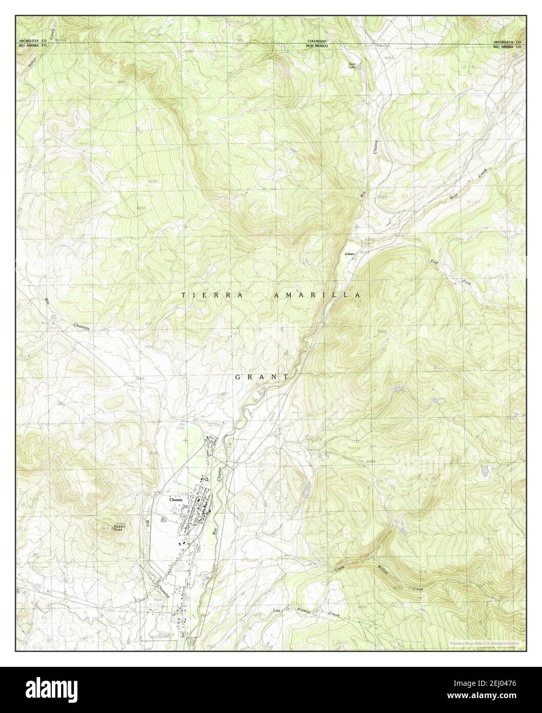 Chama new mexico map hires stock photography and images Alamy