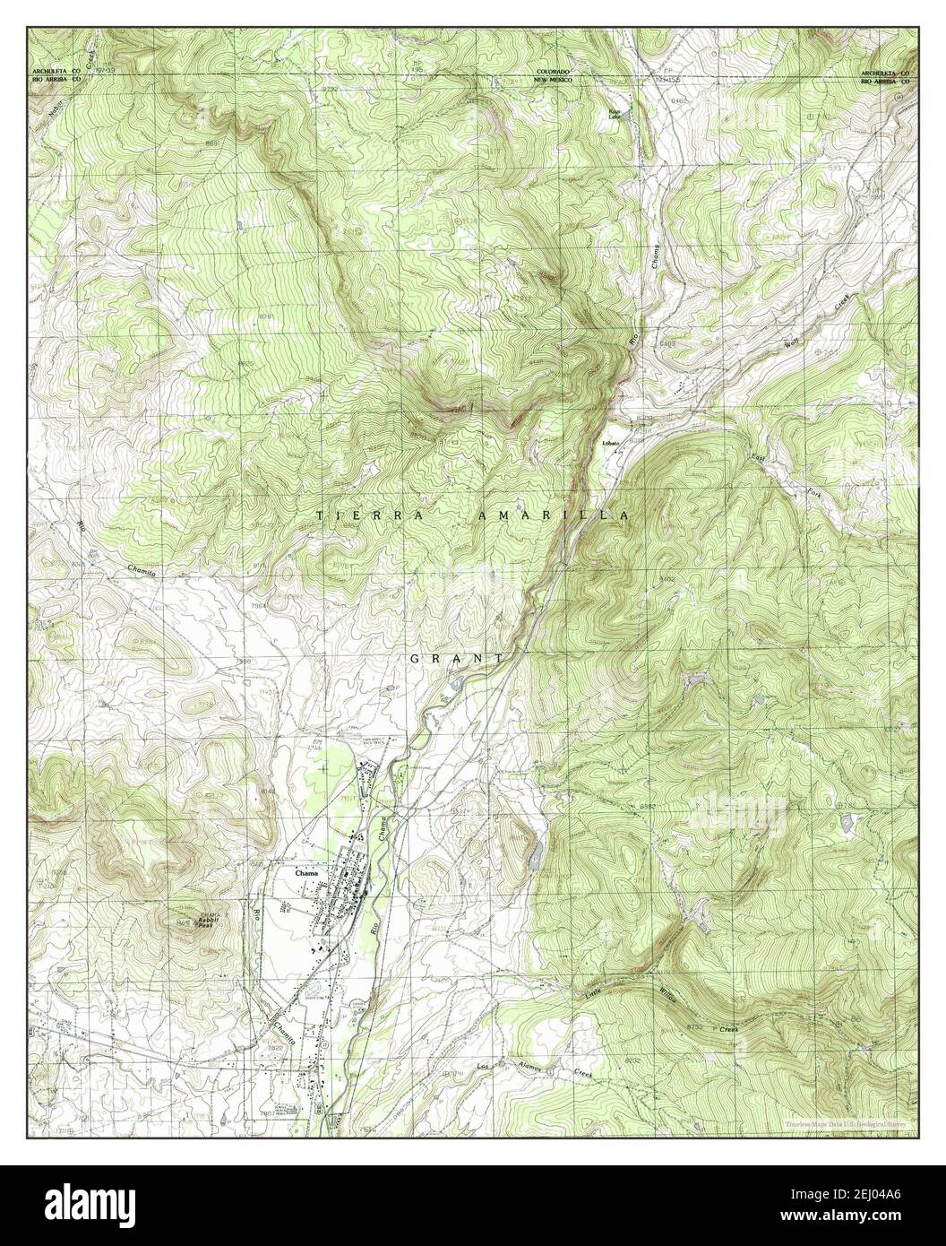 Chama new mexico map hires stock photography and images Alamy