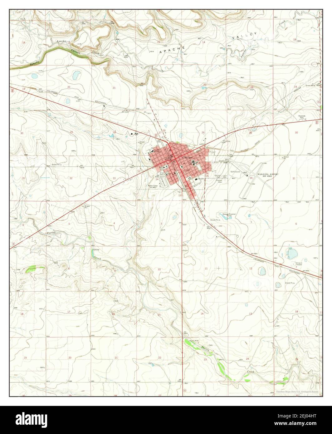 Clayton, New Mexico, map 1970, 124000, United States of America by