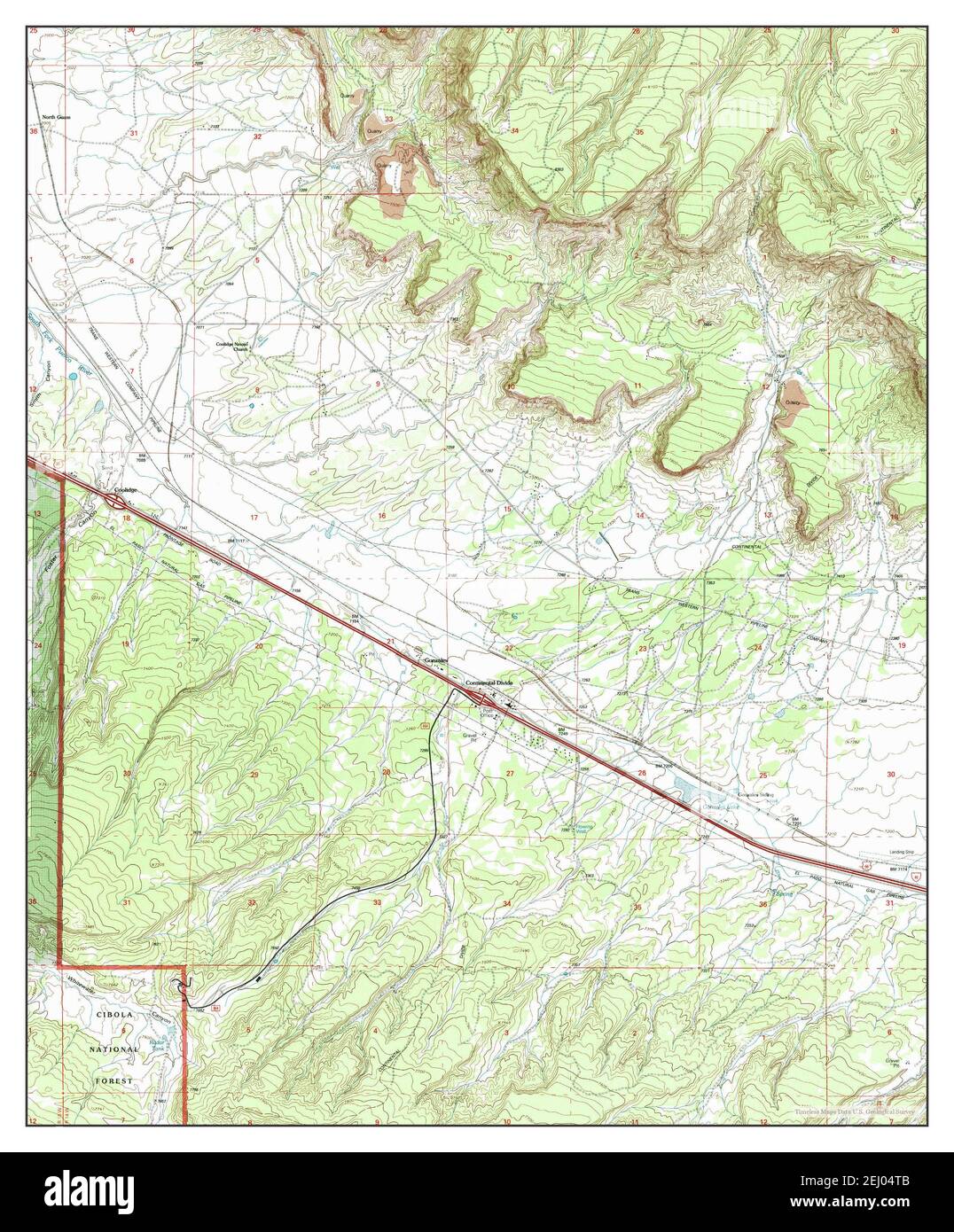 Continental divide united states - Continental Divide New Mexico Map 1995 124000 United States Of America By Timeless Maps Data Us Geological Survey 2EJ04TB 