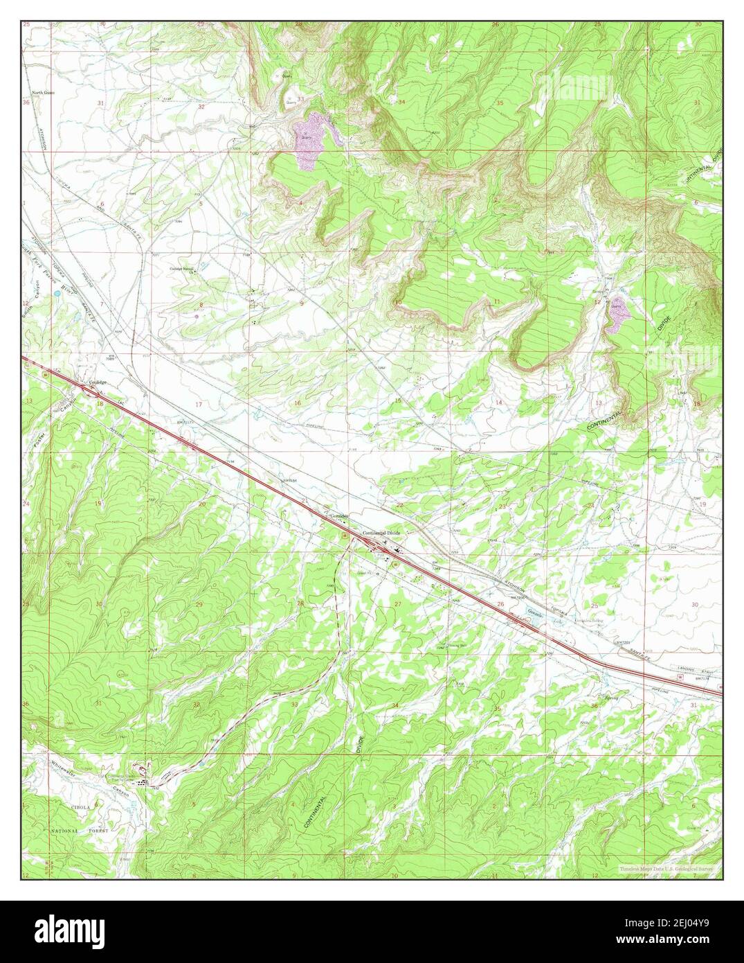 Continental Divide, New Mexico, map 1962, 124000, United States of