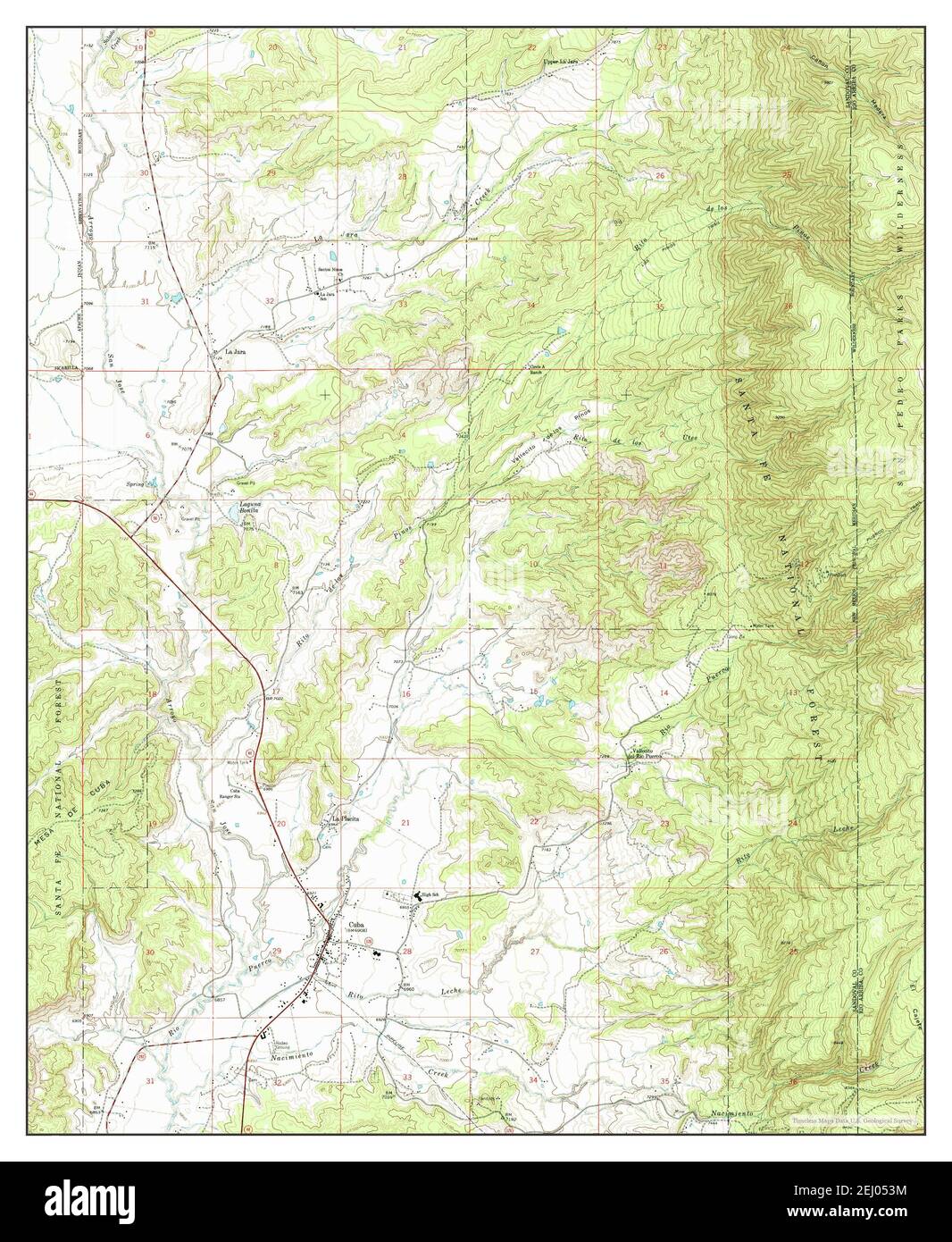 1963 Map of Cuba, New Mexico