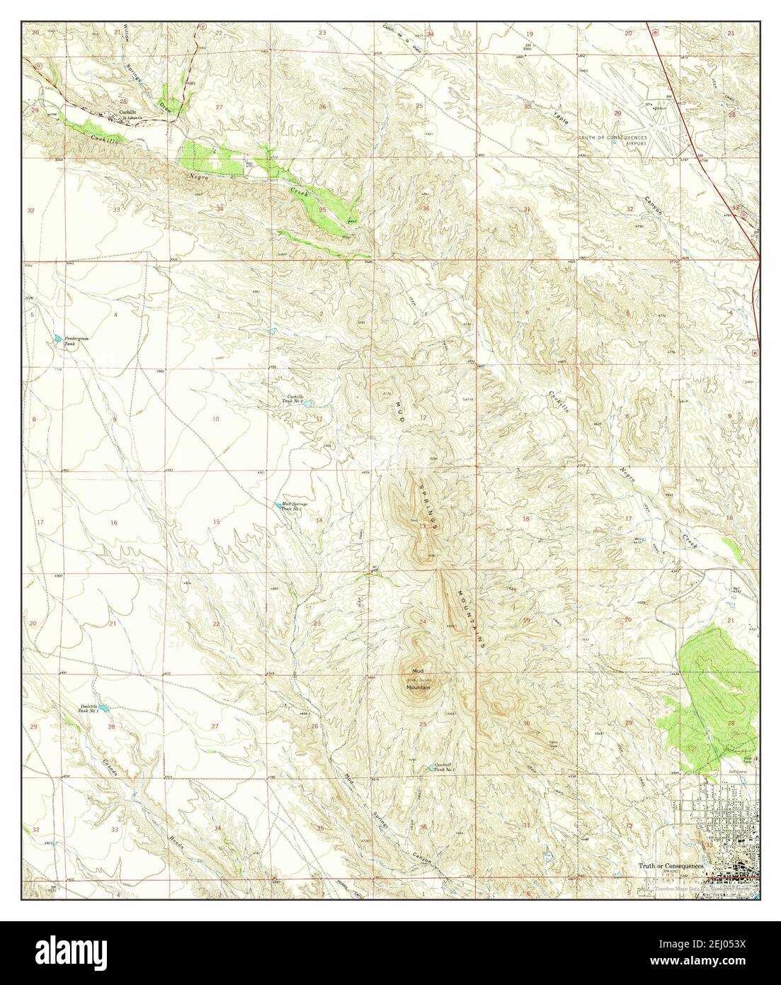 Cuchillo, New Mexico, map 1961, 1:24000, United States of America by Timeless Maps, data U.S. Geological Survey Stock Photo