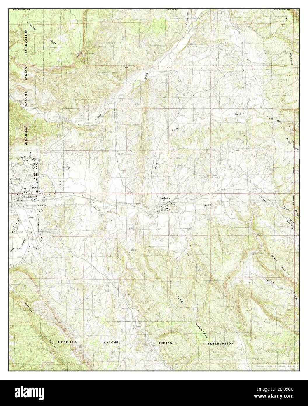 Dulce New Mexico Map Dulce New Mexico Map High Resolution Stock Photography And Images - Alamy