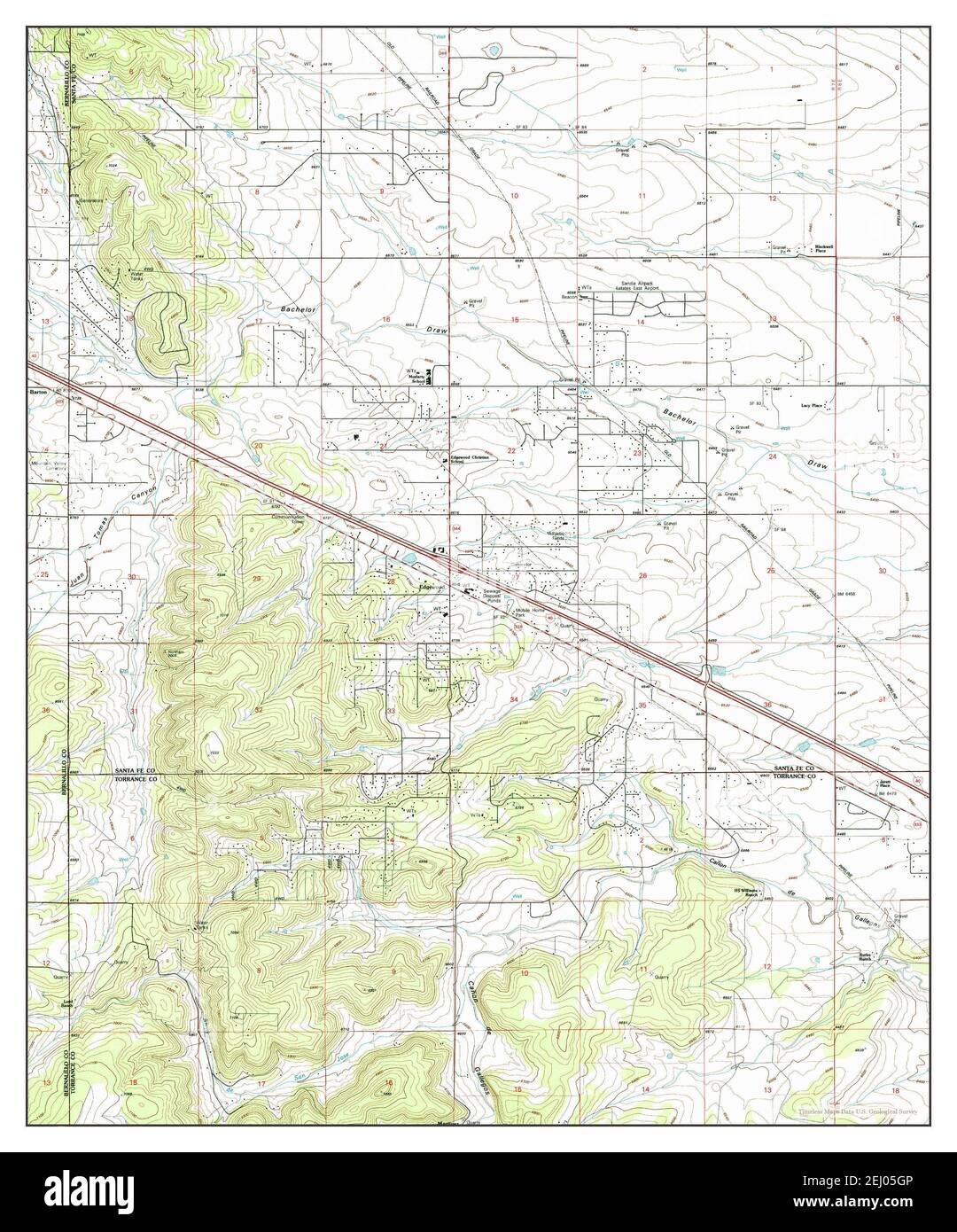 Edgewood, New Mexico, map 1990, 124000, United States of America by
