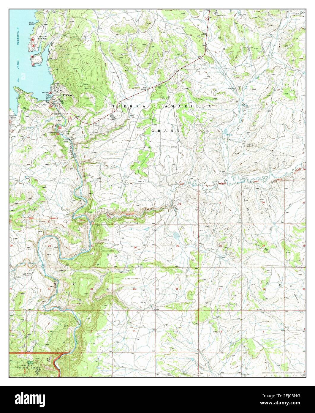 El Vado, New Mexico, map 2002, 124000, United States of America by