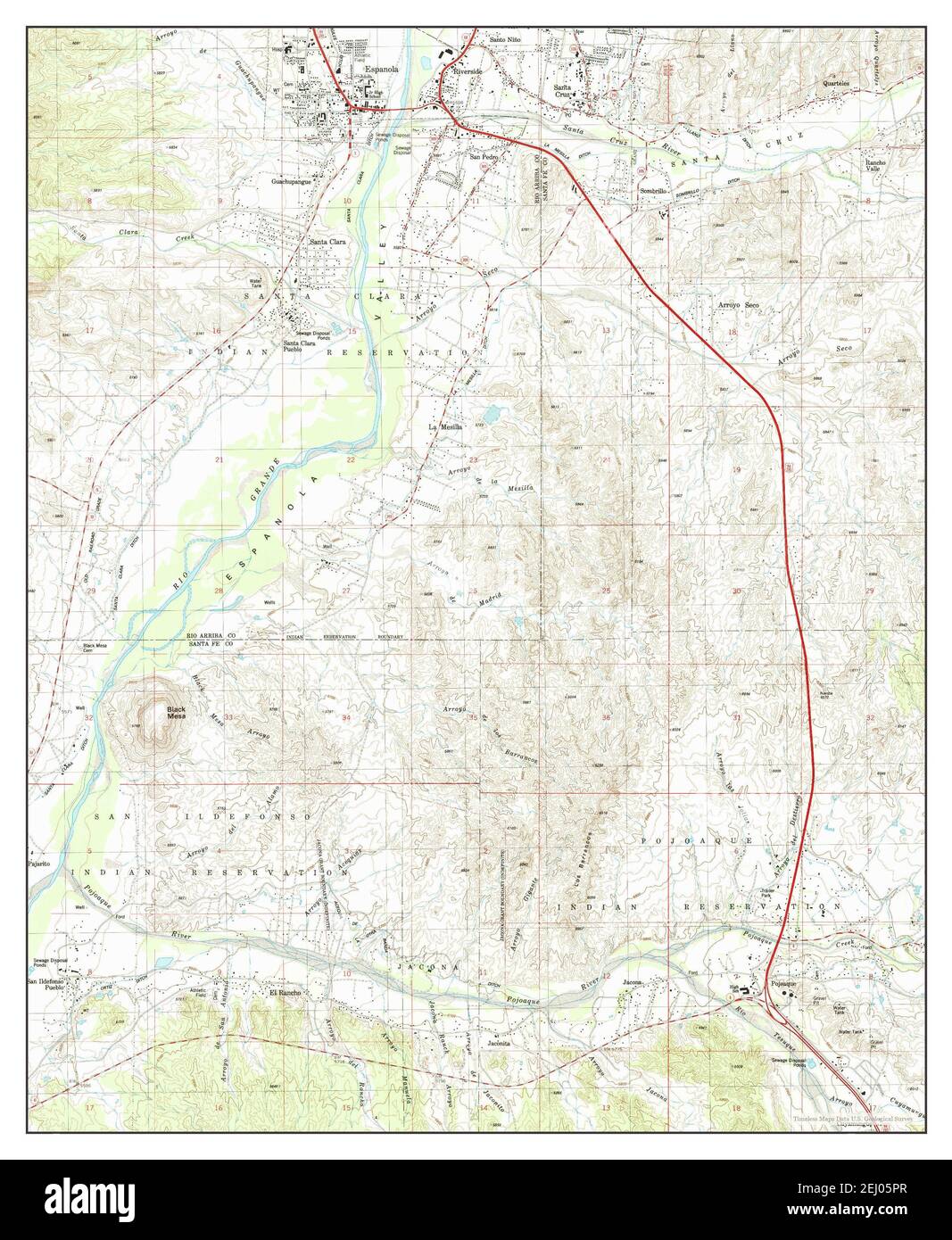 Map of espanola new mexico Cut Out Stock Images & Pictures Alamy