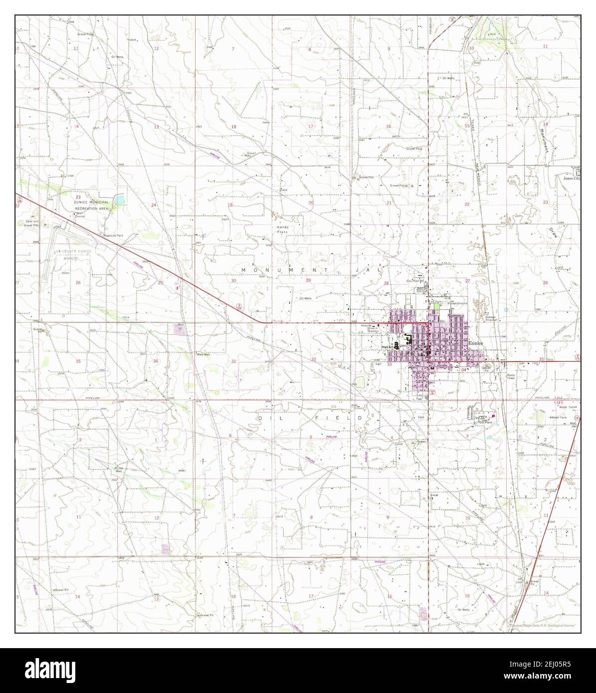 Eunice, New Mexico, map 1969, 124000, United States of America by