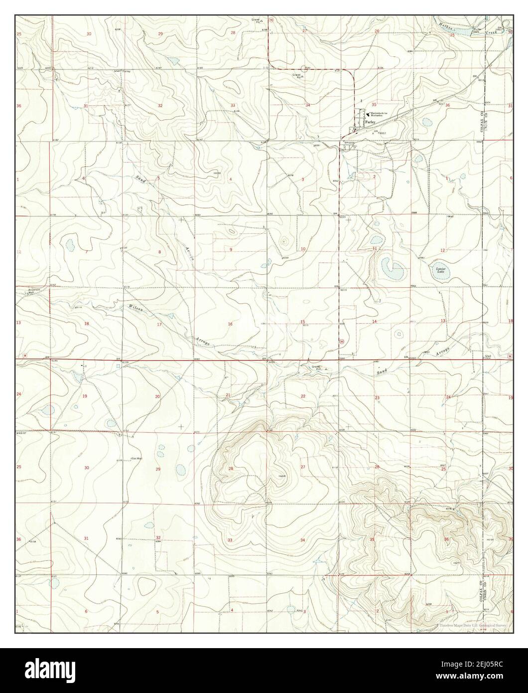 Farley, New Mexico, map 1974, 124000, United States of America by
