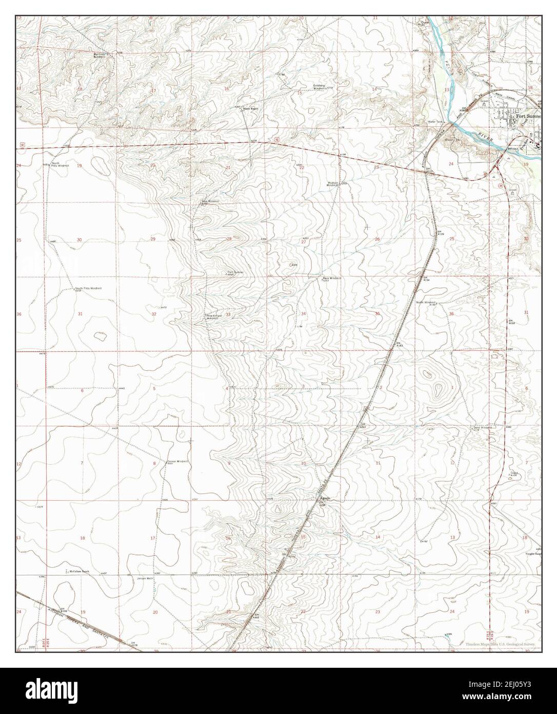 Fort Sumner West New Mexico Map 1965 124000 United States Of America By Timeless Maps Data 8596