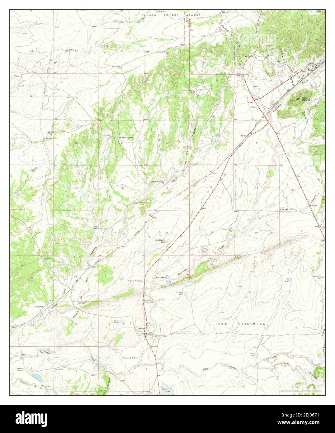 Map of galisteo new mexico Cut Out Stock Images & Pictures Alamy