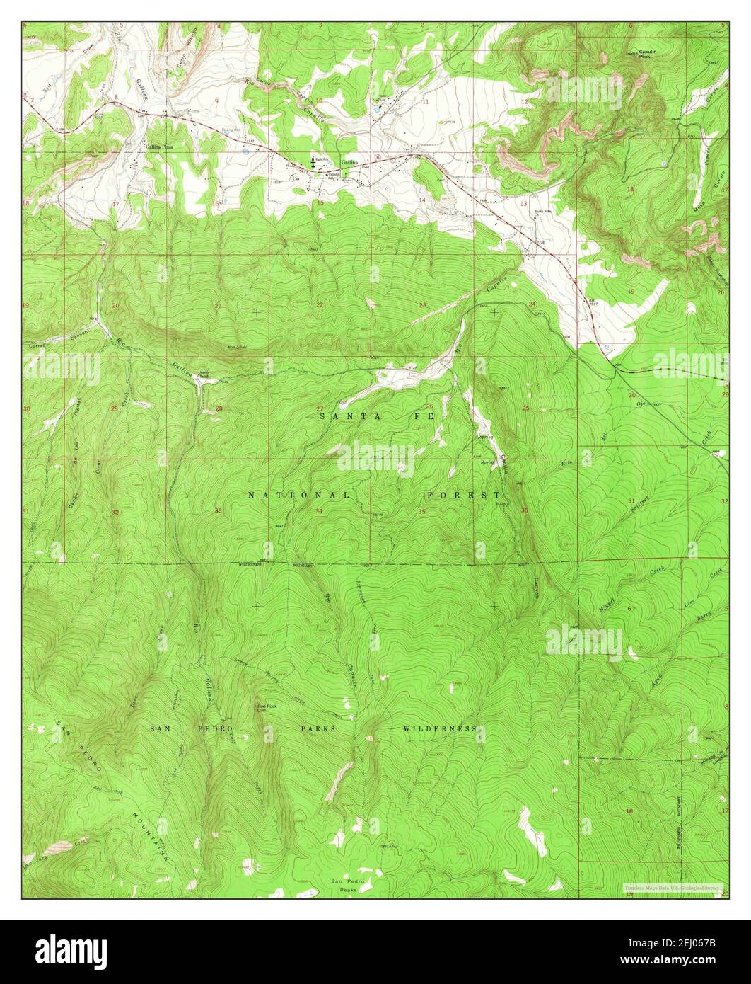 Gallina, New Mexico, map 1963, 124000, United States of America by
