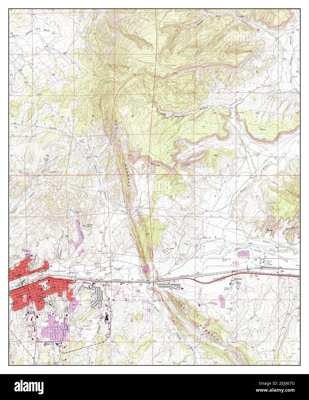 Gallup East, New Mexico, map 1979, 124000, United States of America by