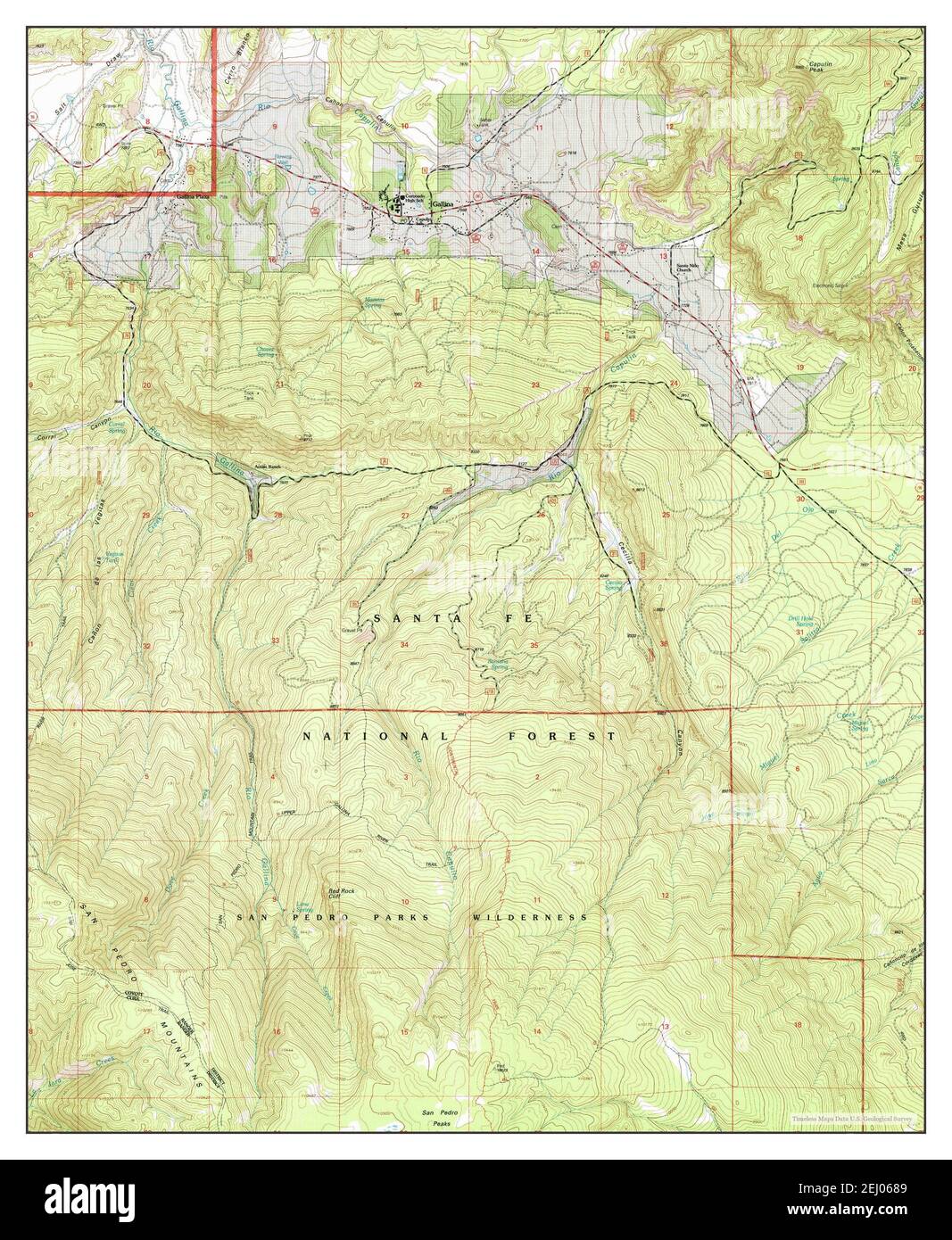 Gallina, New Mexico, map 2002, 124000, United States of America by