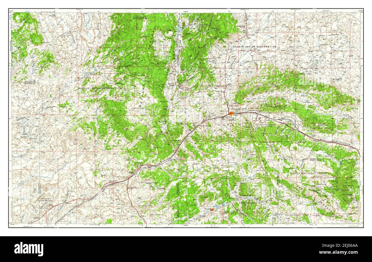 Gallup, New Mexico, map 1962, 1250000, United States of America by
