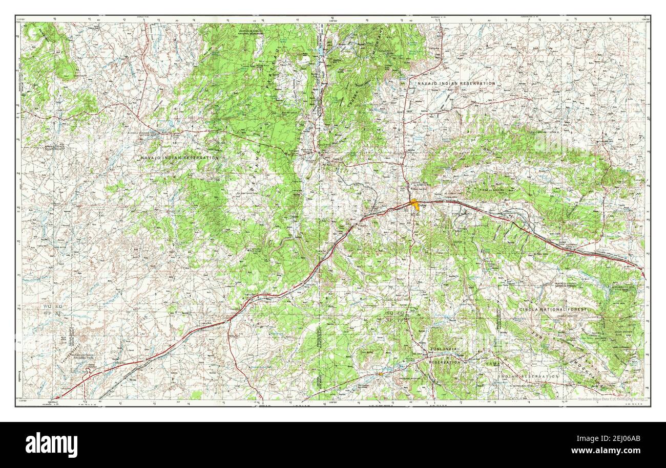 Gallup, New Mexico, map 1954, 1250000, United States of America by