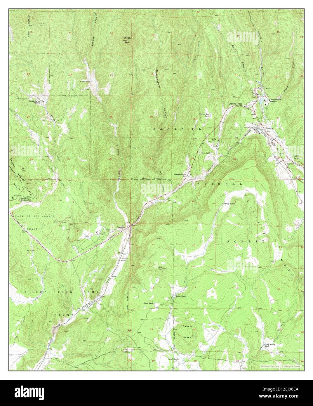 Glorieta, New Mexico, map 1953, 124000, United States of America by Timeless Maps, data U.S