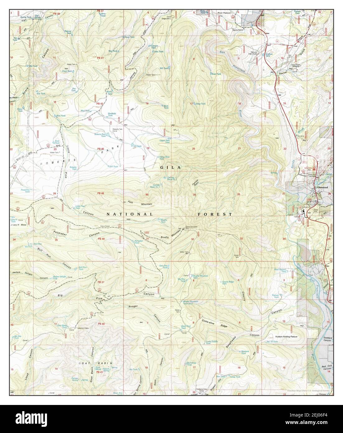 Glenwood, New Mexico, map 1999, 124000, United States of America by Timeless Maps, data U.S