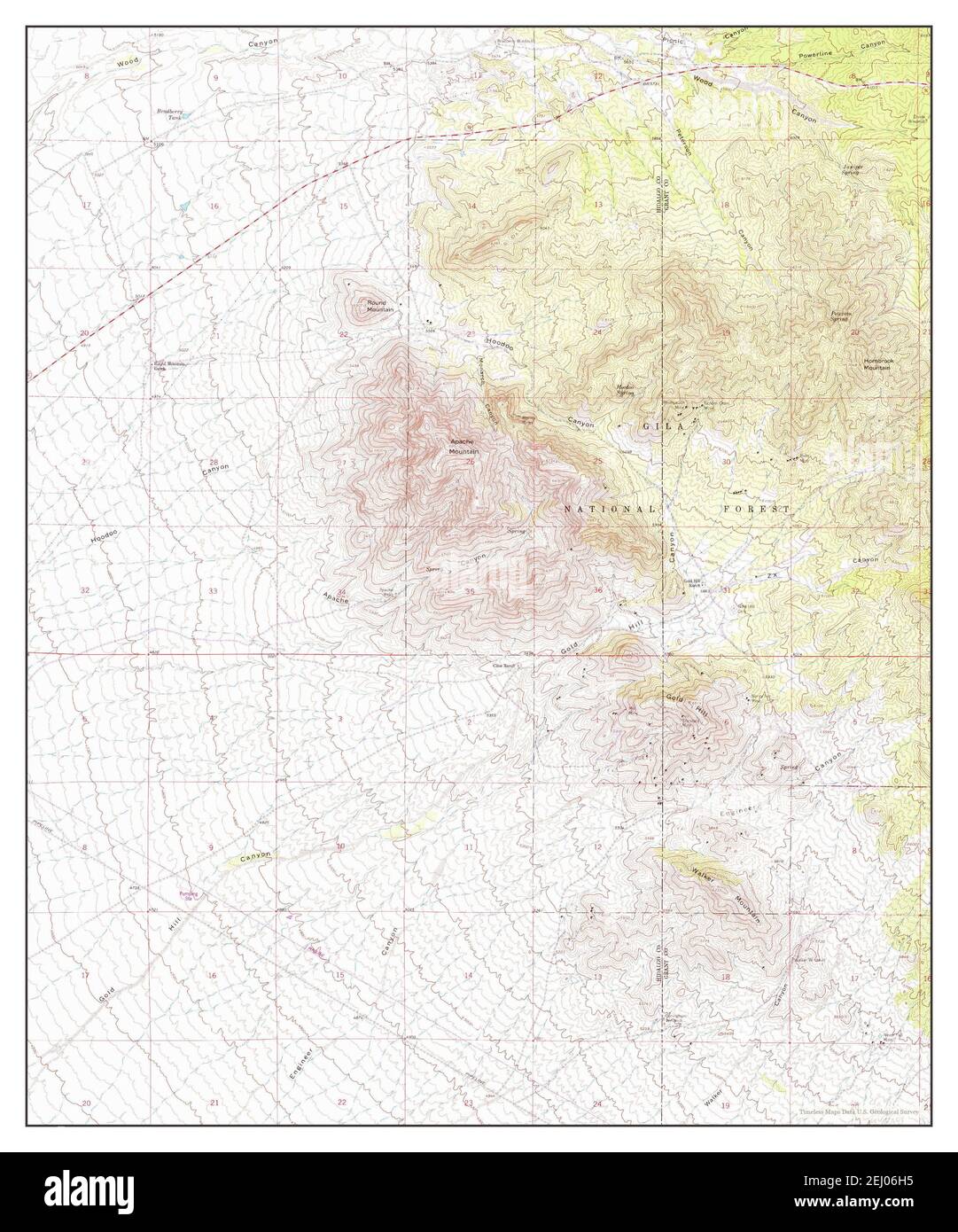 Gold Hill, New Mexico, map 1963, 124000, United States of America by