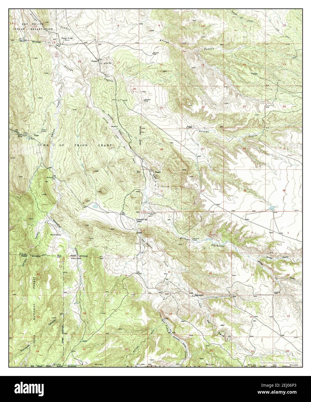 Hagan, New Mexico, map 1975, 124000, United States of America by Timeless Maps, data U.S