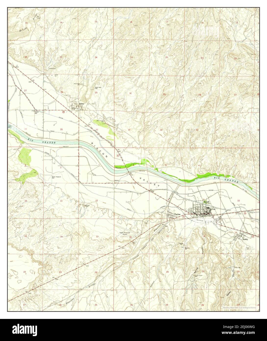 Hatch, New Mexico, map 1959, 124000, United States of America by Timeless Maps, data U.S