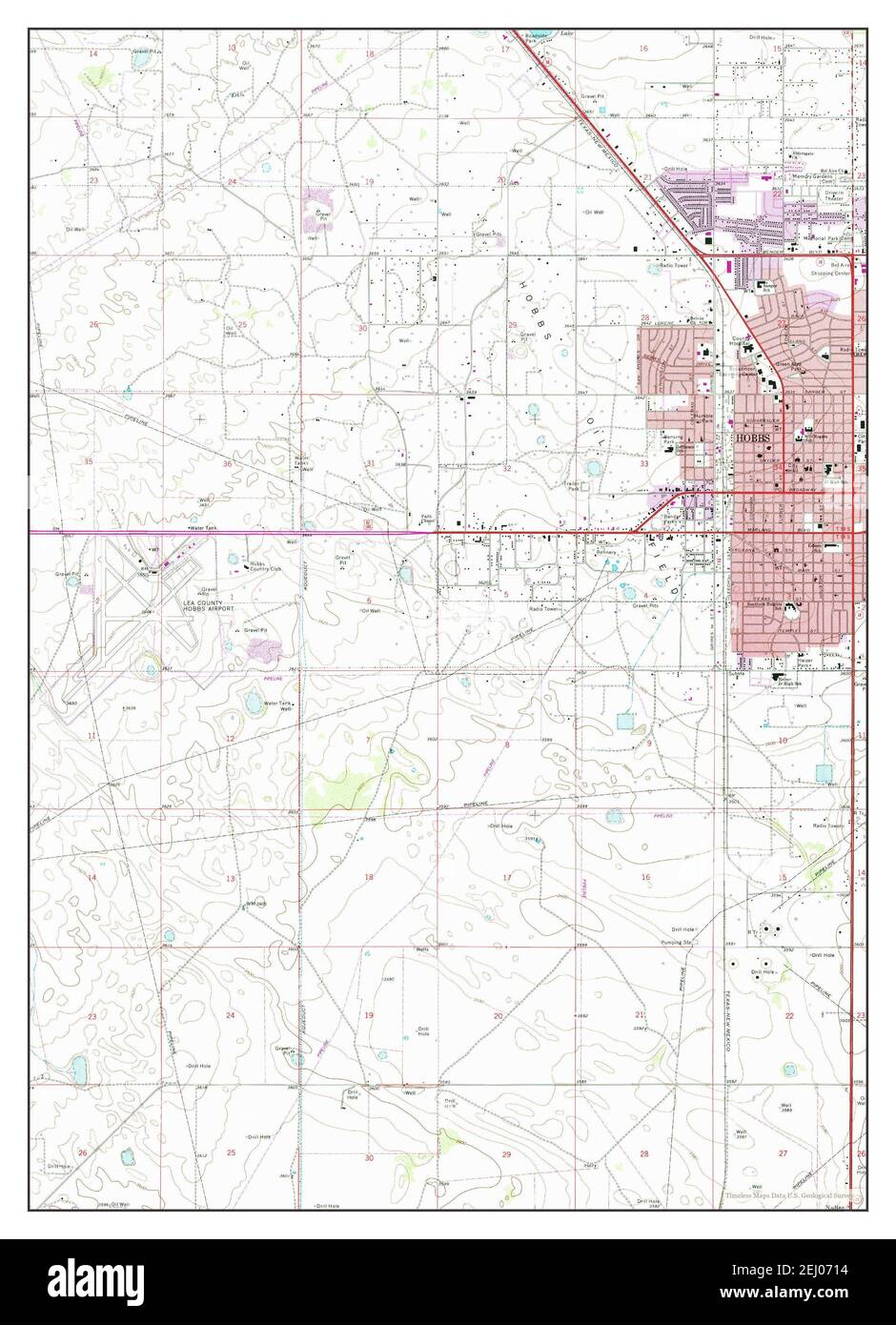 Hobbs new mexico map hires stock photography and images Alamy