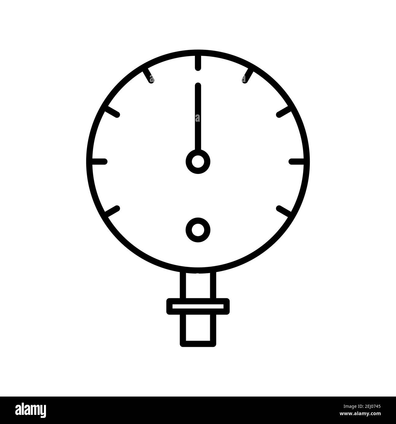 Pressure manometer line icon on Black and White Stock Photos & Images ...