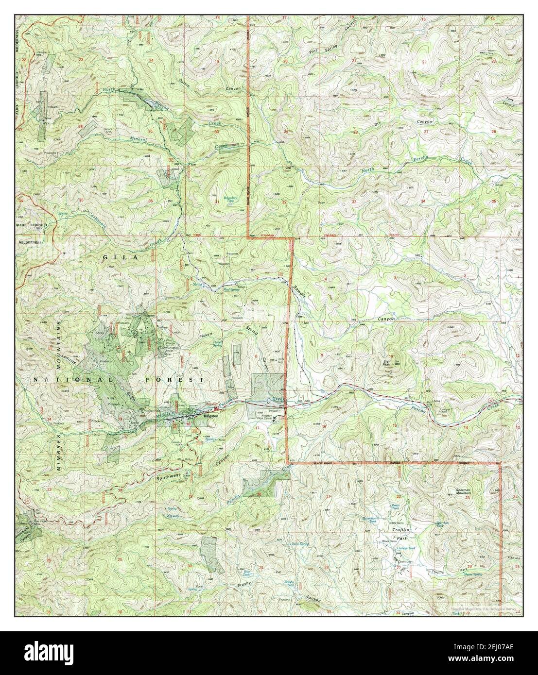 Kingston, New Mexico, map 1999, 124000, United States of America by