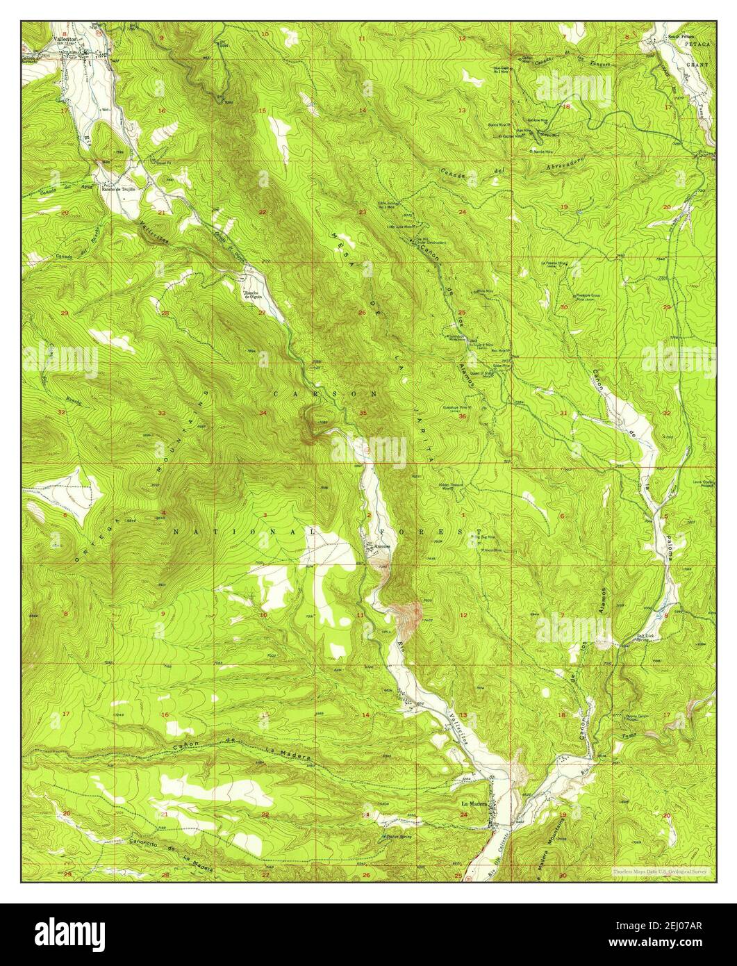 La Madera, New Mexico, map 1953, 124000, United States of America by