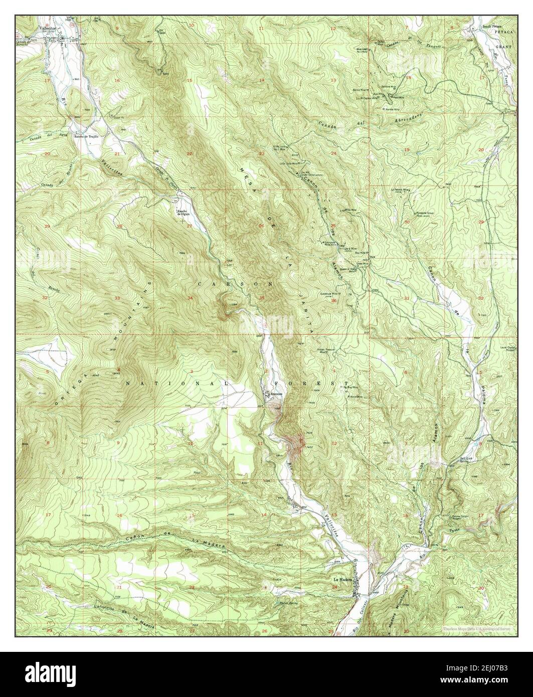 La Madera, New Mexico, map 1953, 124000, United States of America by