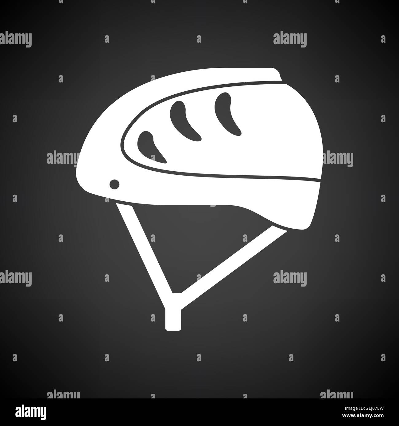Climbing Helmet Icon. White on Black Background. Vector Illustration Stock Vector Image & Art