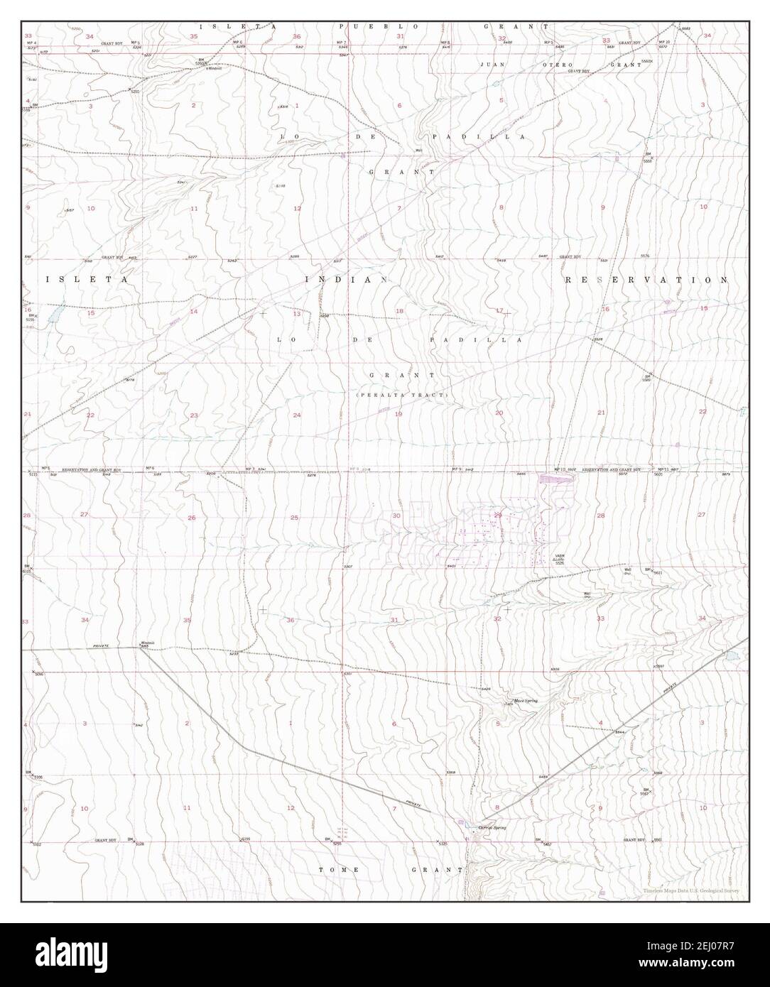 Los Lunas SE, New Mexico, map 1952, 124000, United States of America