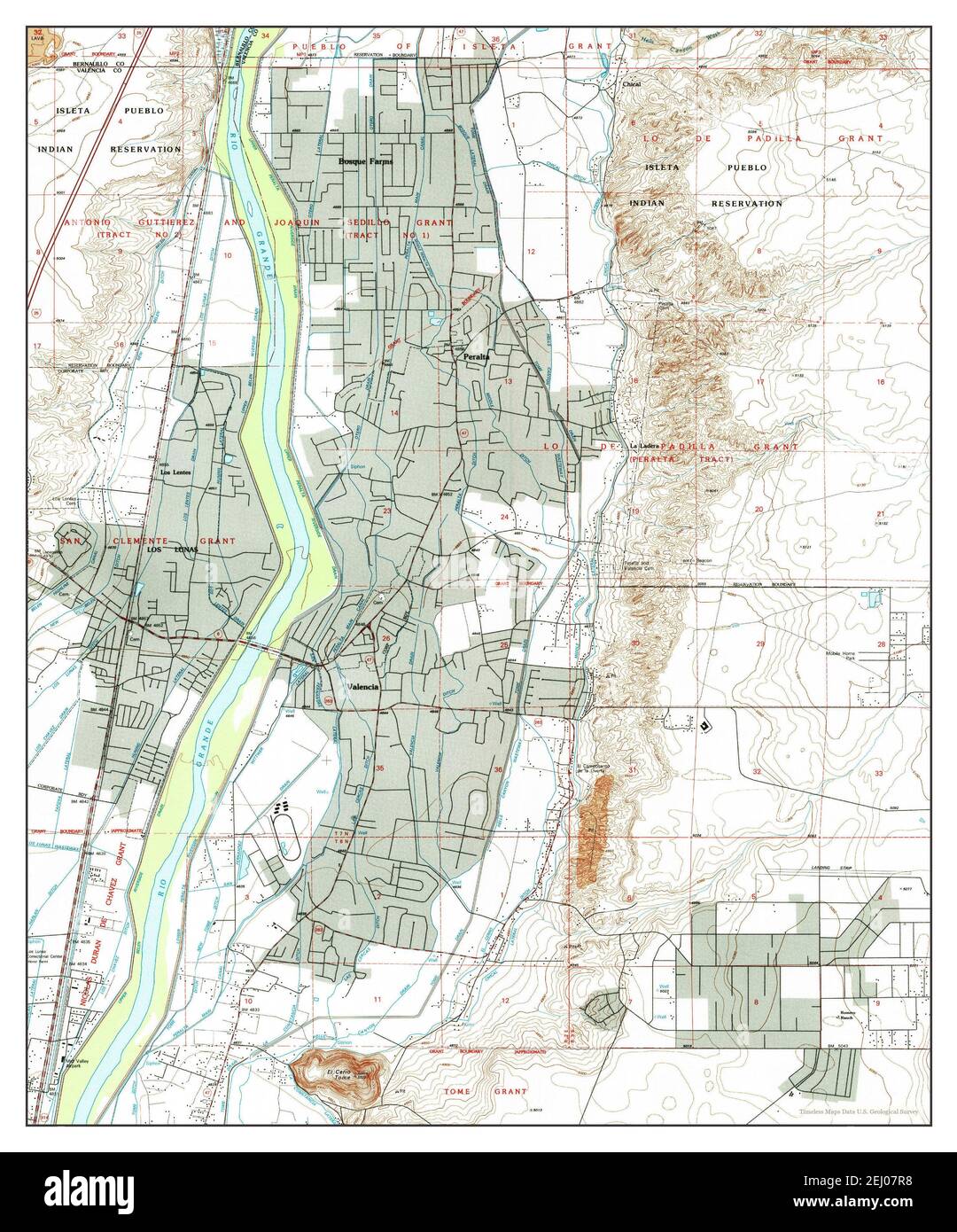 Los Lunas, New Mexico, map 1991, 124000, United States of America by