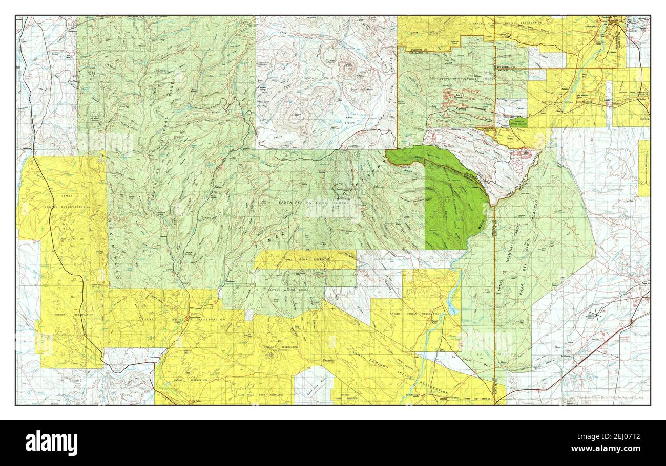 Los Alamos, New Mexico, map 1978, 1:100000, United States of America by Timeless Maps, data U.S 