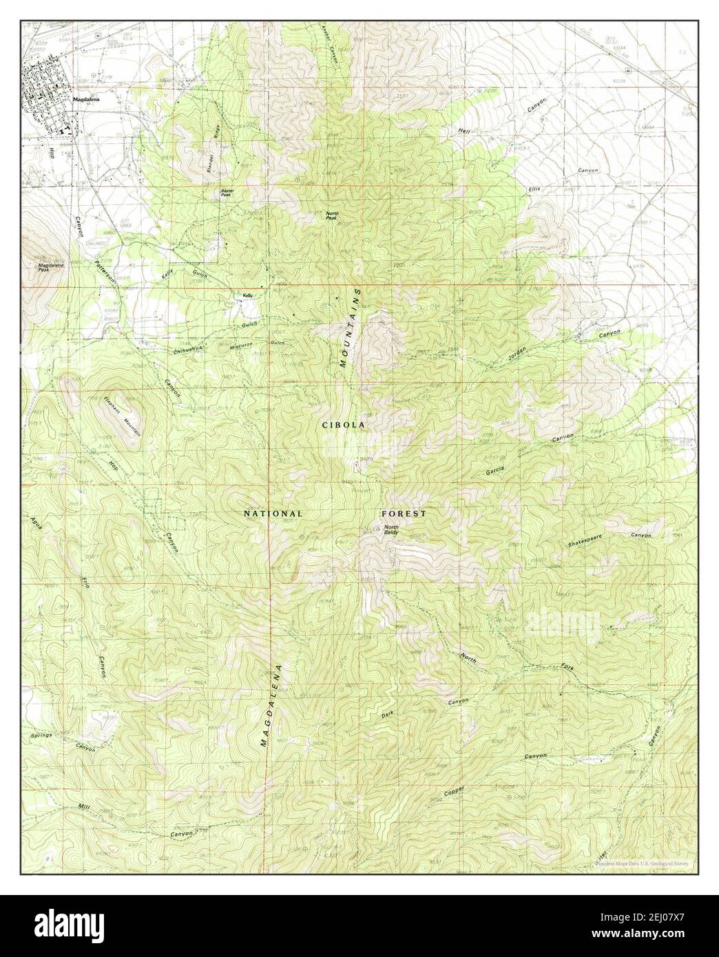 Magdalena, New Mexico, map 1985, 124000, United States of America by