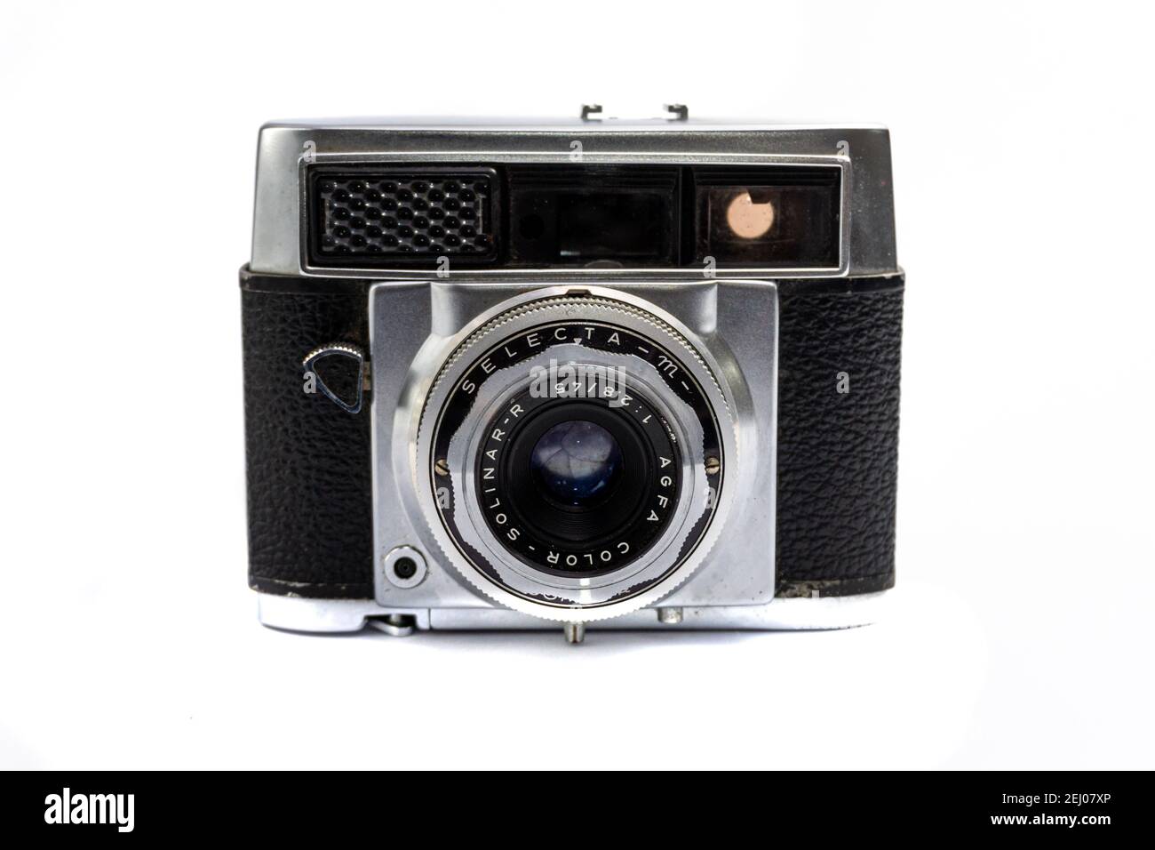 VINTAGE early 20th century camera. AGFA SELECTAM RANGEFINDER 35mm FILM CAMERA. white background