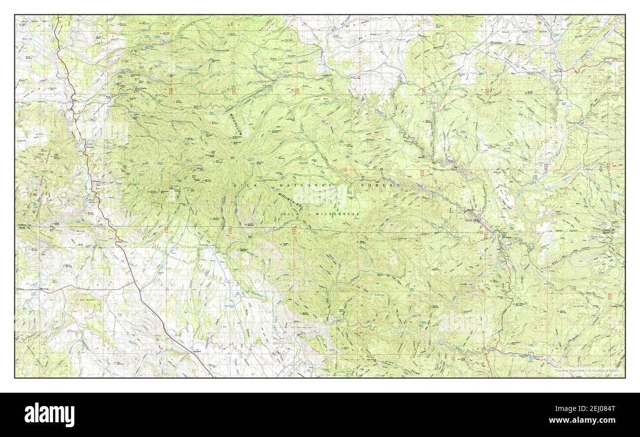 Mogollon New Mexico Map Mogollon Mountains, New Mexico, Map 1985, 1:100000, United States Of  America By Timeless Maps, Data U.s. Geological Survey Stock Photo - Alamy