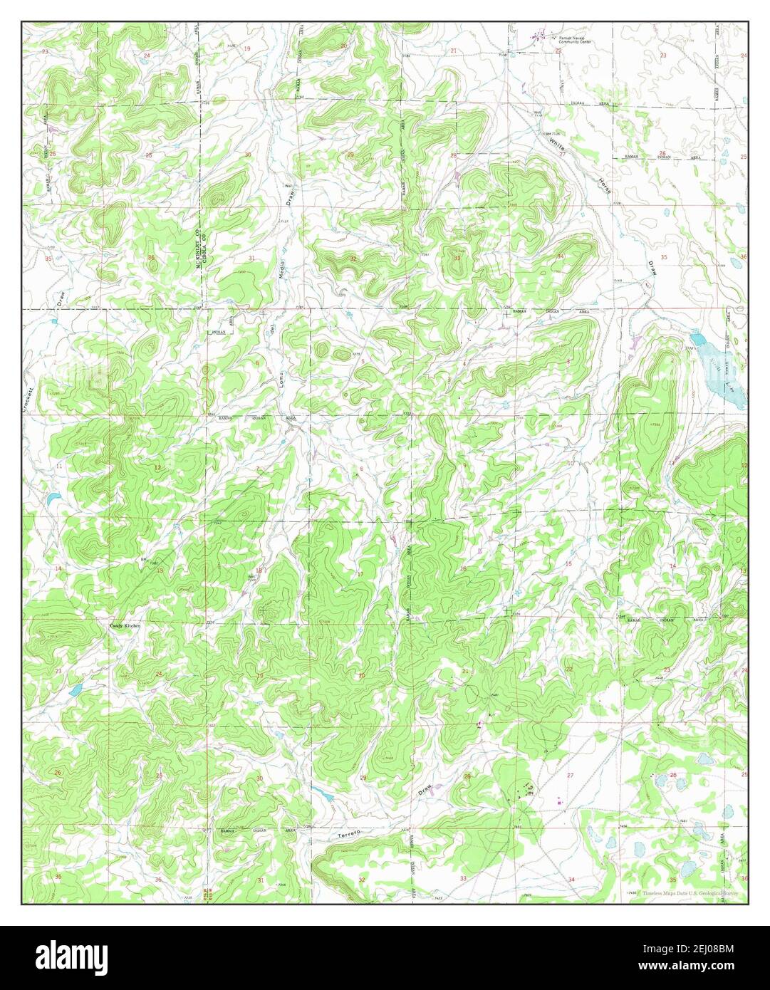 Nicoll Lake, New Mexico, map 1967, 124000, United States of America by