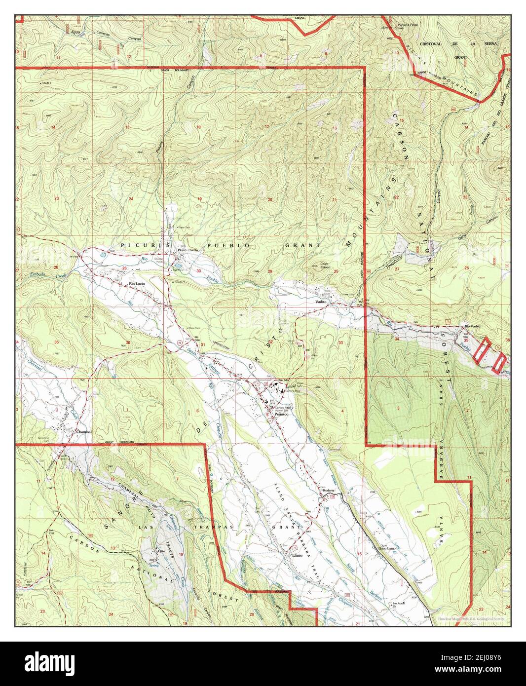 Penasco, New Mexico, map 1995, 1:24000, United States of America by Timeless Maps, data U.S. Geological Survey Stock Photo