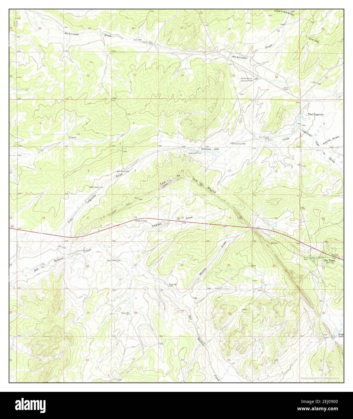 Pie Town New Mexico Map Pie Town, New Mexico, Map 1967, 1:24000, United States Of America By  Timeless Maps, Data U.s. Geological Survey Stock Photo - Alamy